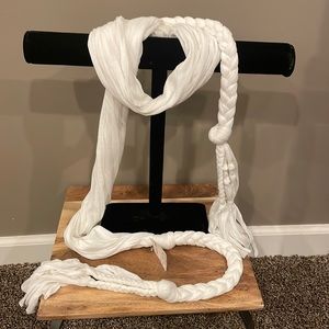 White Braided Scarf